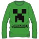 FASHION UK Bavlněné tričko MINECRAFT ZELENÉ dlouhý rukáv 140 cm